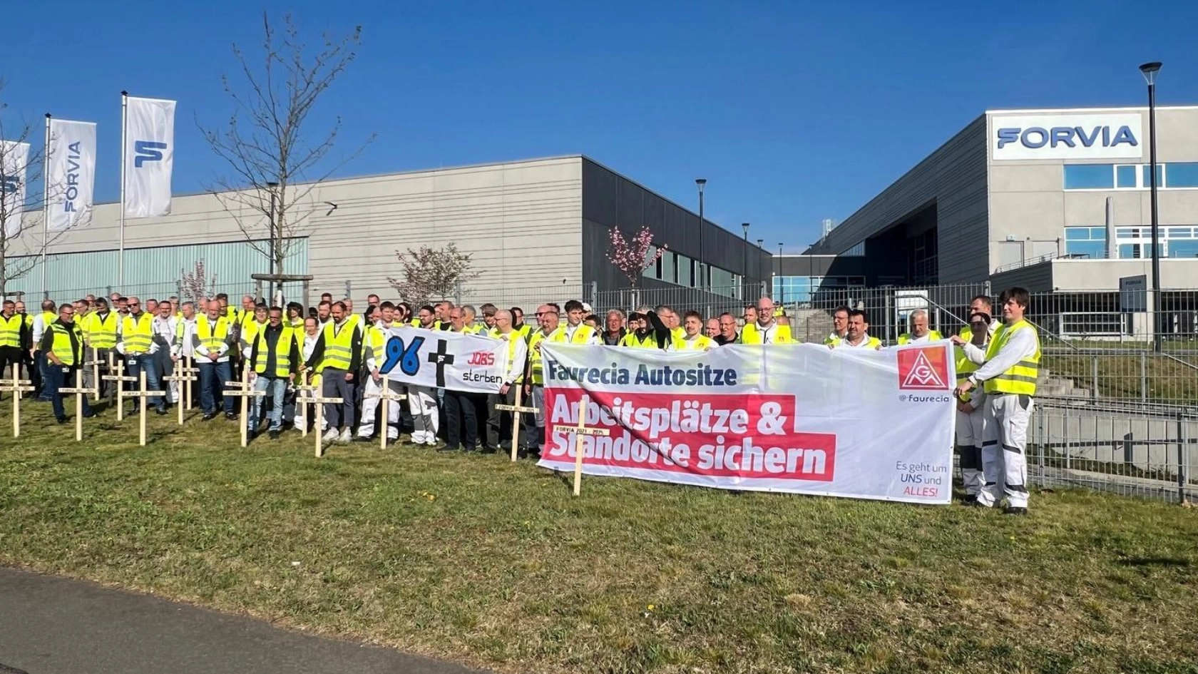 Aktion bei Faurecia am 15.4.2025