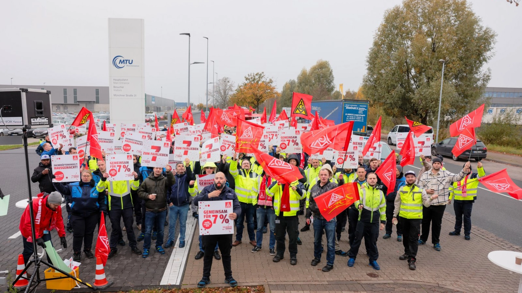 Warnstreik bei MTU