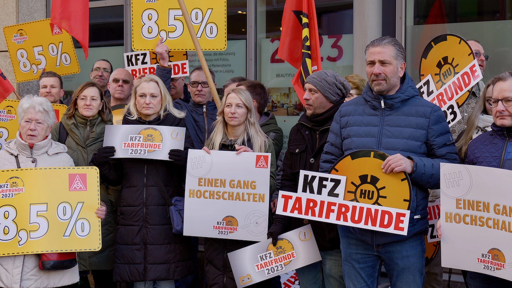 Kfz-Tarifrunde, Aktion zur ersten Verhandlung in Leipzig am 16.03.2023