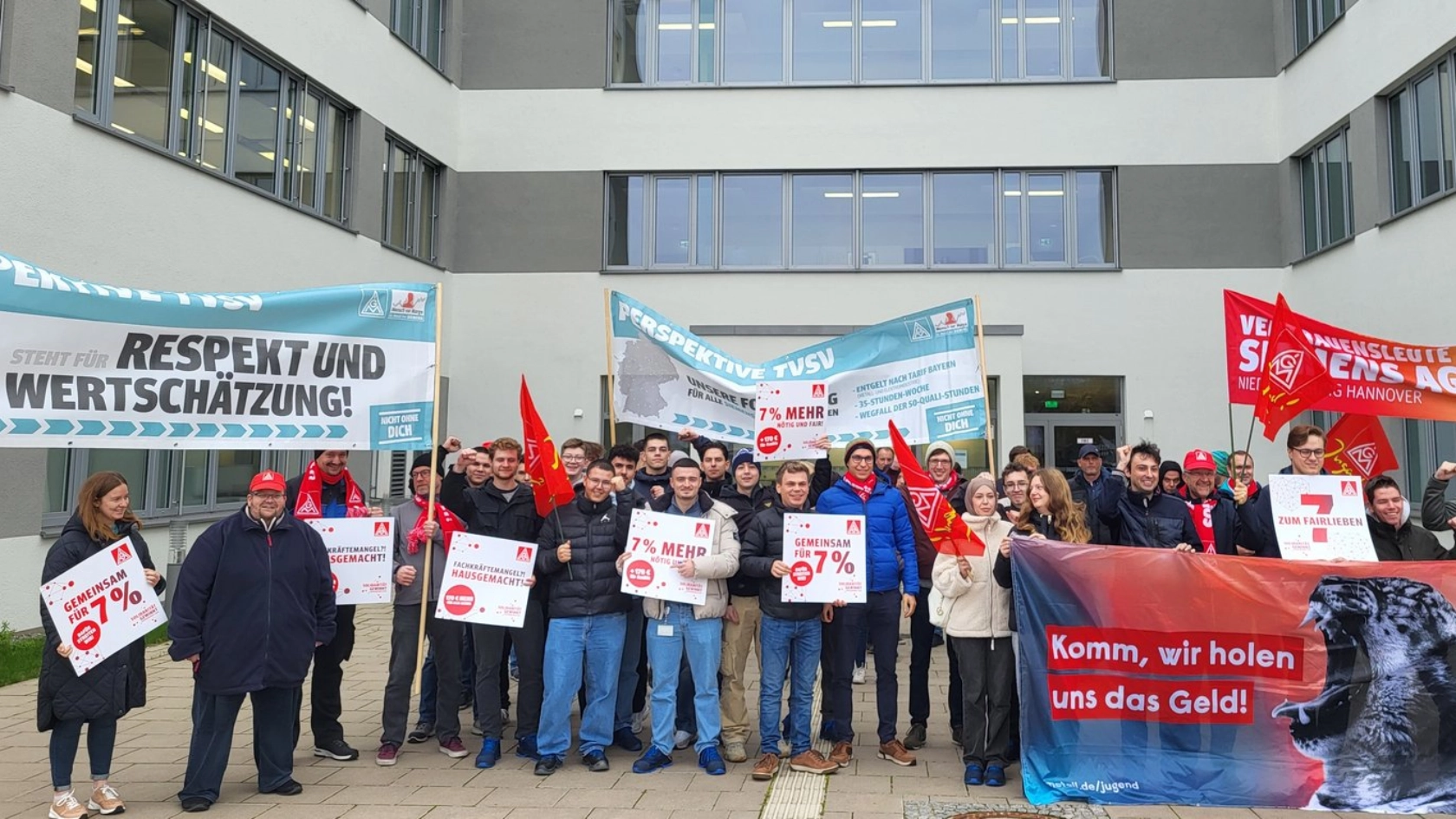 Aktion bei der Siemens-Niederlassung Hannover am 5.11.2024