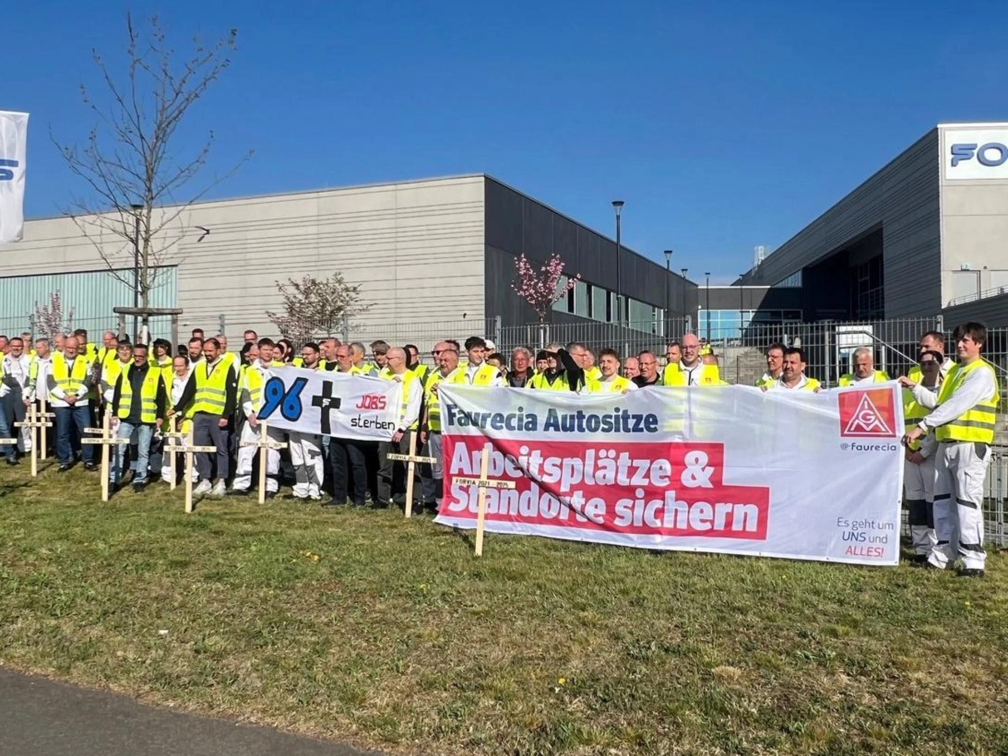 Aktion bei Faurecia am 15.4.2025