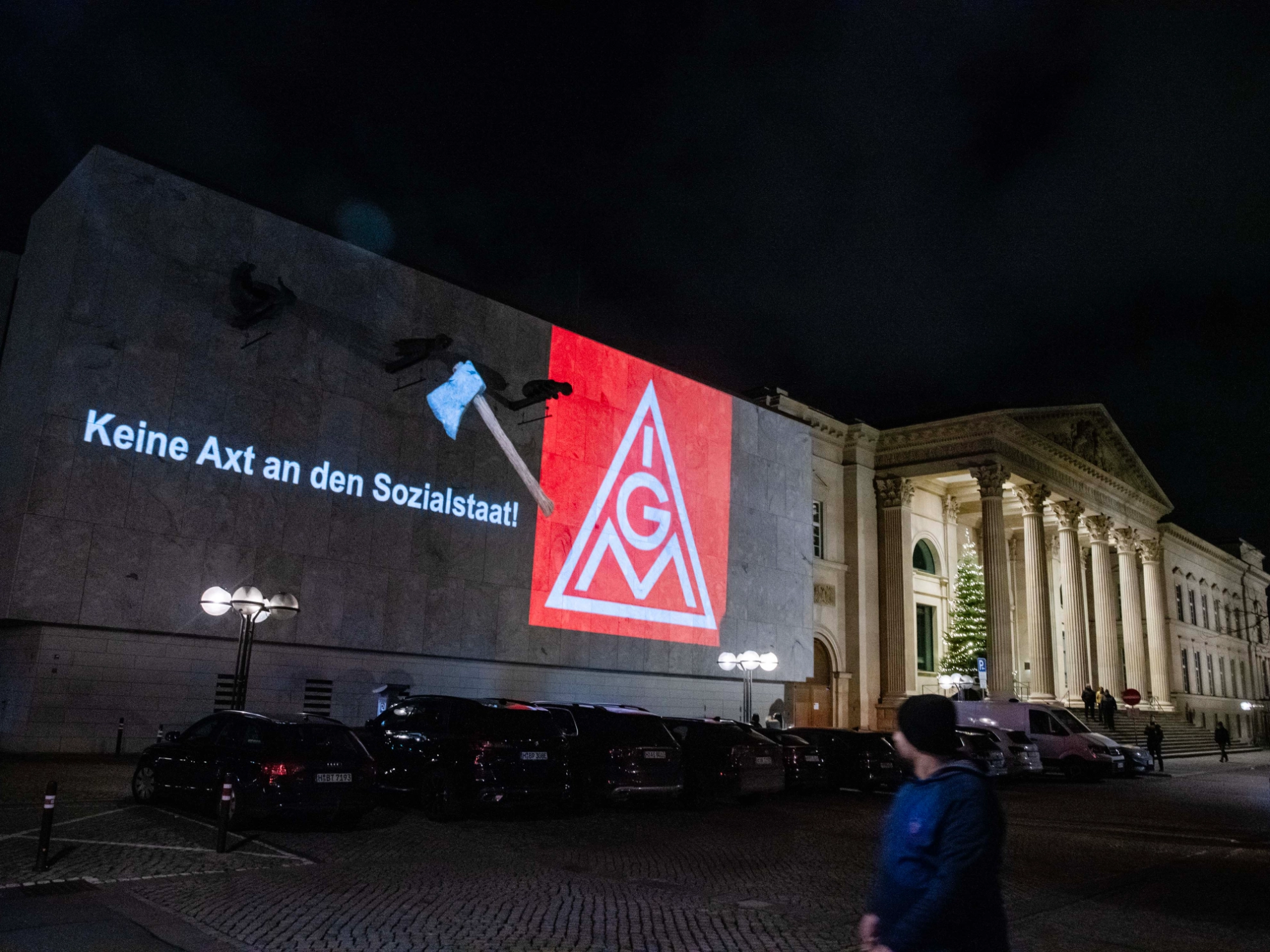 Gewerkschaft mahnt vor dem Landtag 